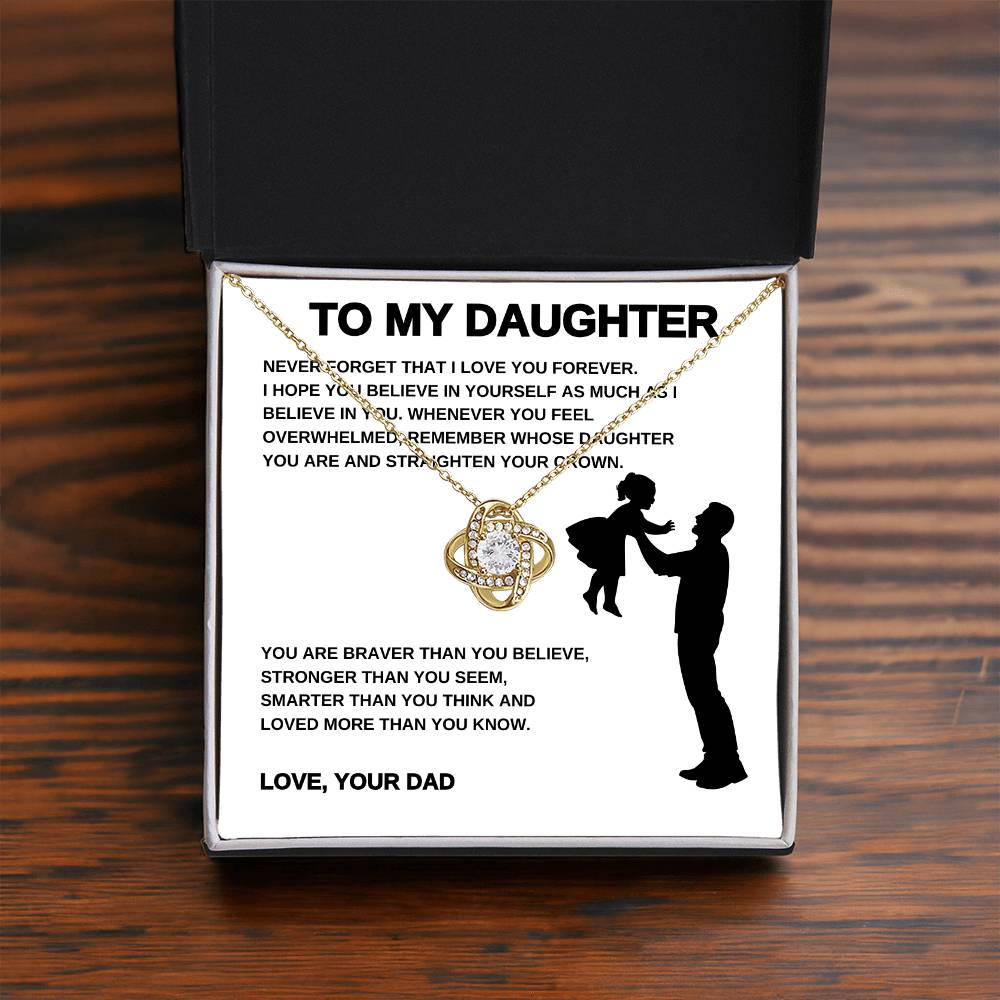 To My Daughter From Dad | Love Knot Necklace