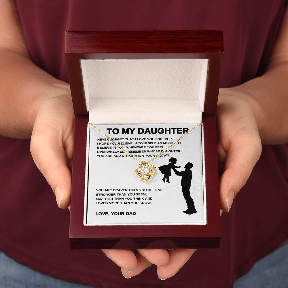 To My Daughter From Dad | Love Knot Necklace
