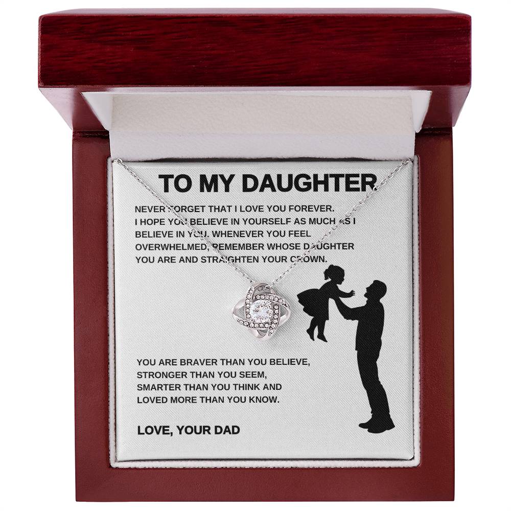 To My Daughter From Dad | Love Knot Necklace