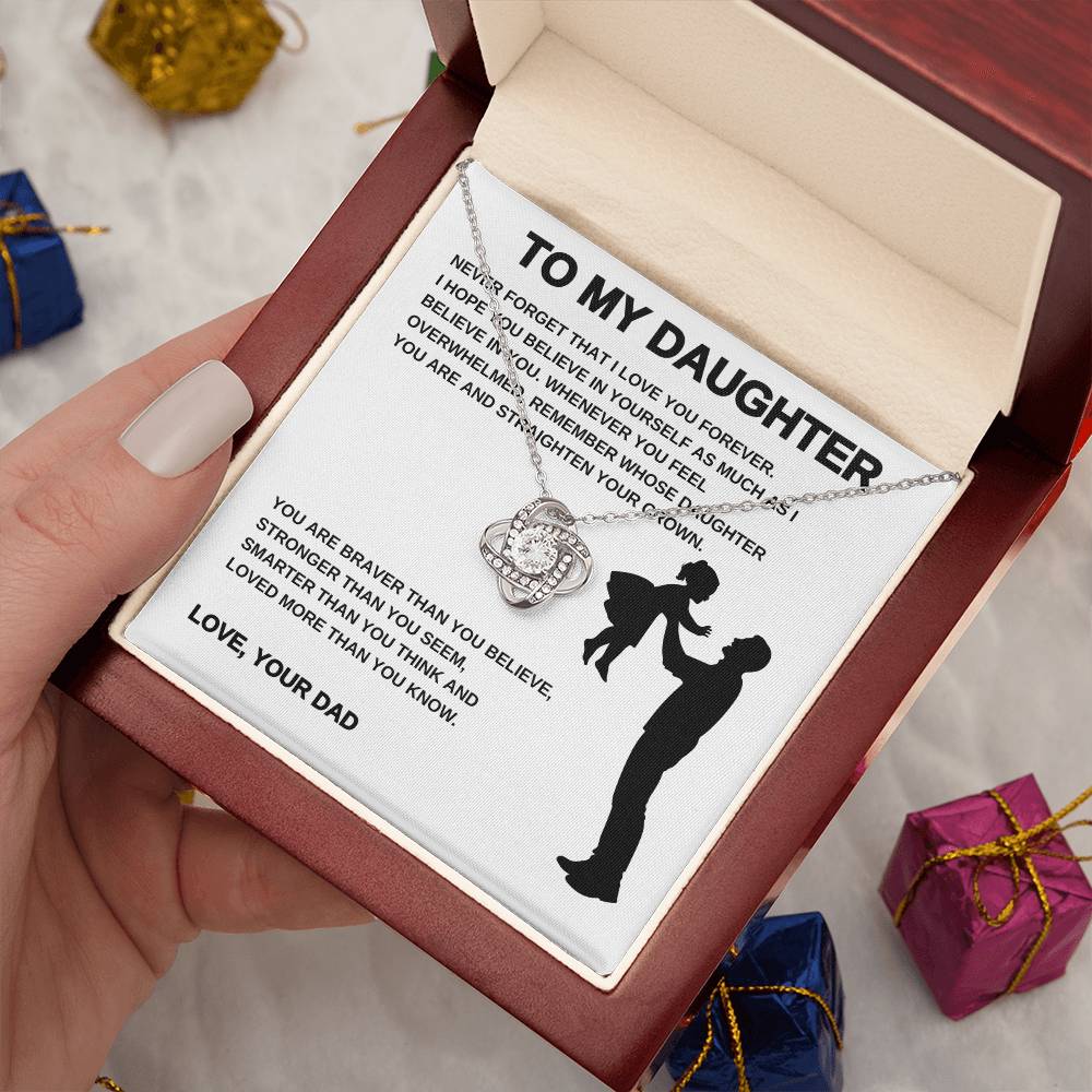 To My Daughter From Dad | Love Knot Necklace