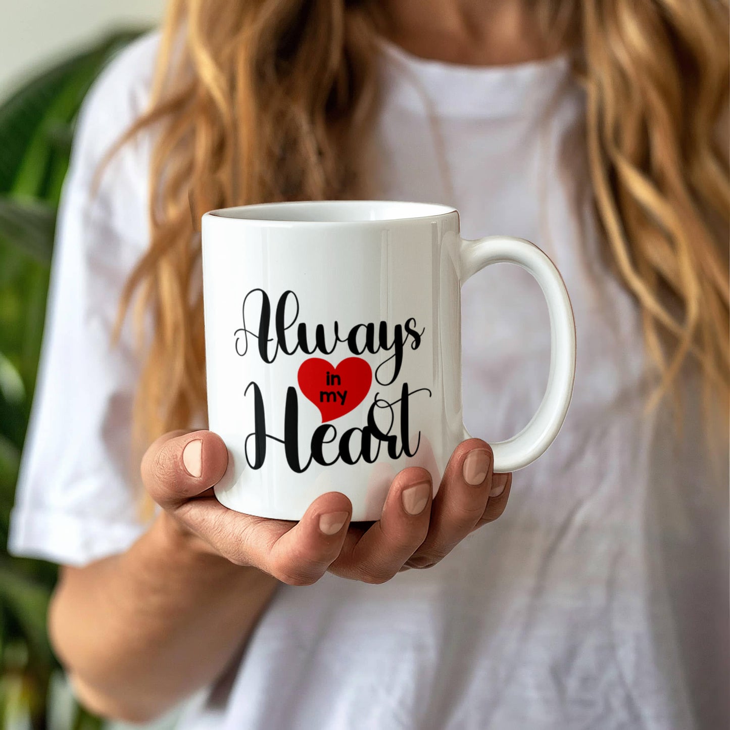 Always In My Heart Coffee Mug | Memorial Remembrance 11 oz Ceramic Mug | Sympathy Gift for Loss of Loved One